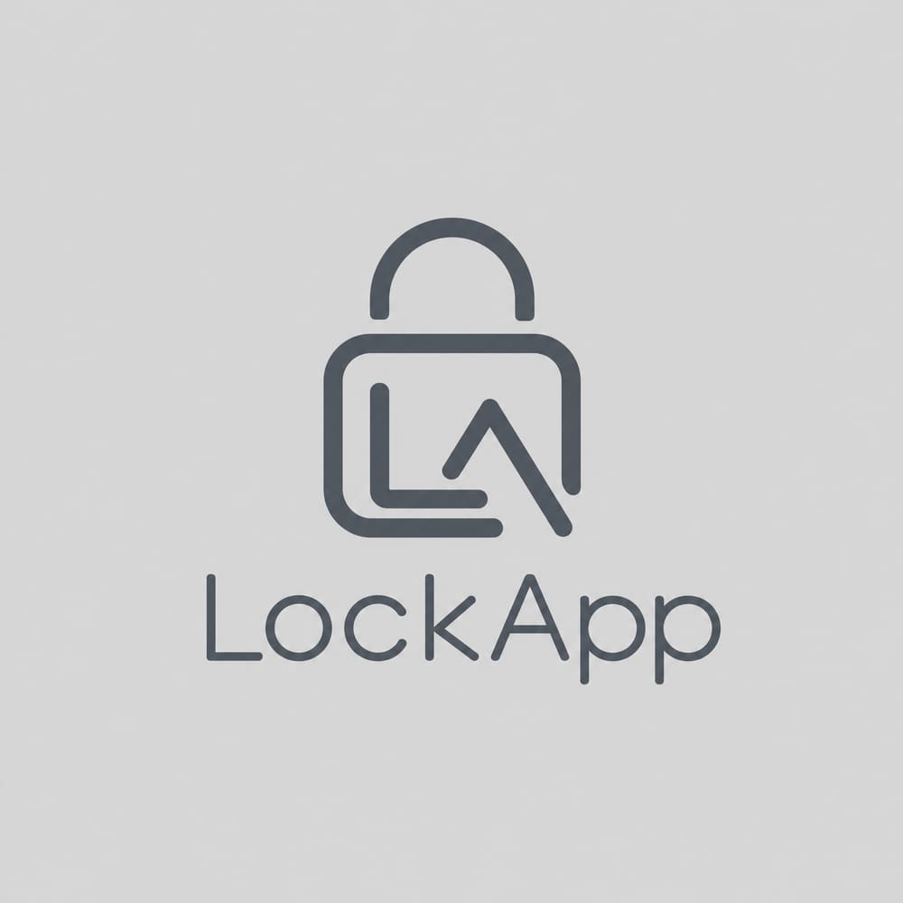 LockApp brand mark on neutral grey square — minimal logo treatment, no aggressive colors. Serves as the avatar in the PR-review thread.